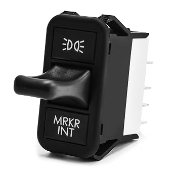 Push Button Marker Light Fog Lamp Switch Compatible with Freightliner Century Columbia Replace A06-30769-000 A0630769000