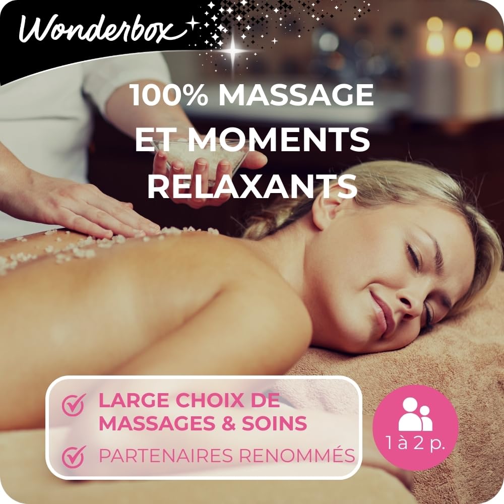 WONDERBOX - 100% Massage Et Moments Relaxants - Coffret Cadeau - Idée Cadeau Relaxation
