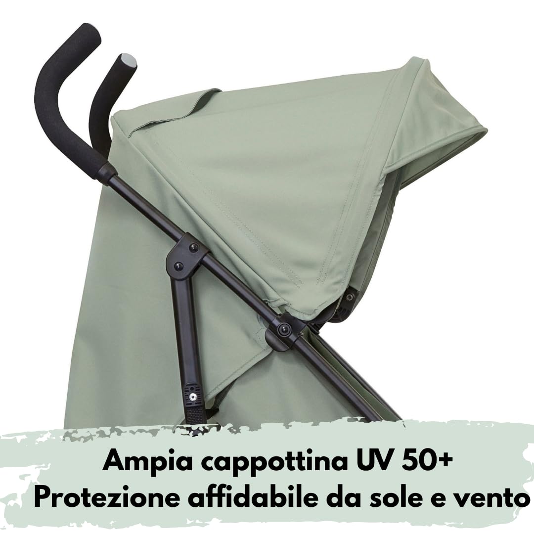 Joie Nitro LX – Passeggino e passeggino sportivo, solo 7,7 kg, passeggino da viaggio con funzione reclinabile, sospensione singola e schienale regolabile, con protezione da pioggia e insetti