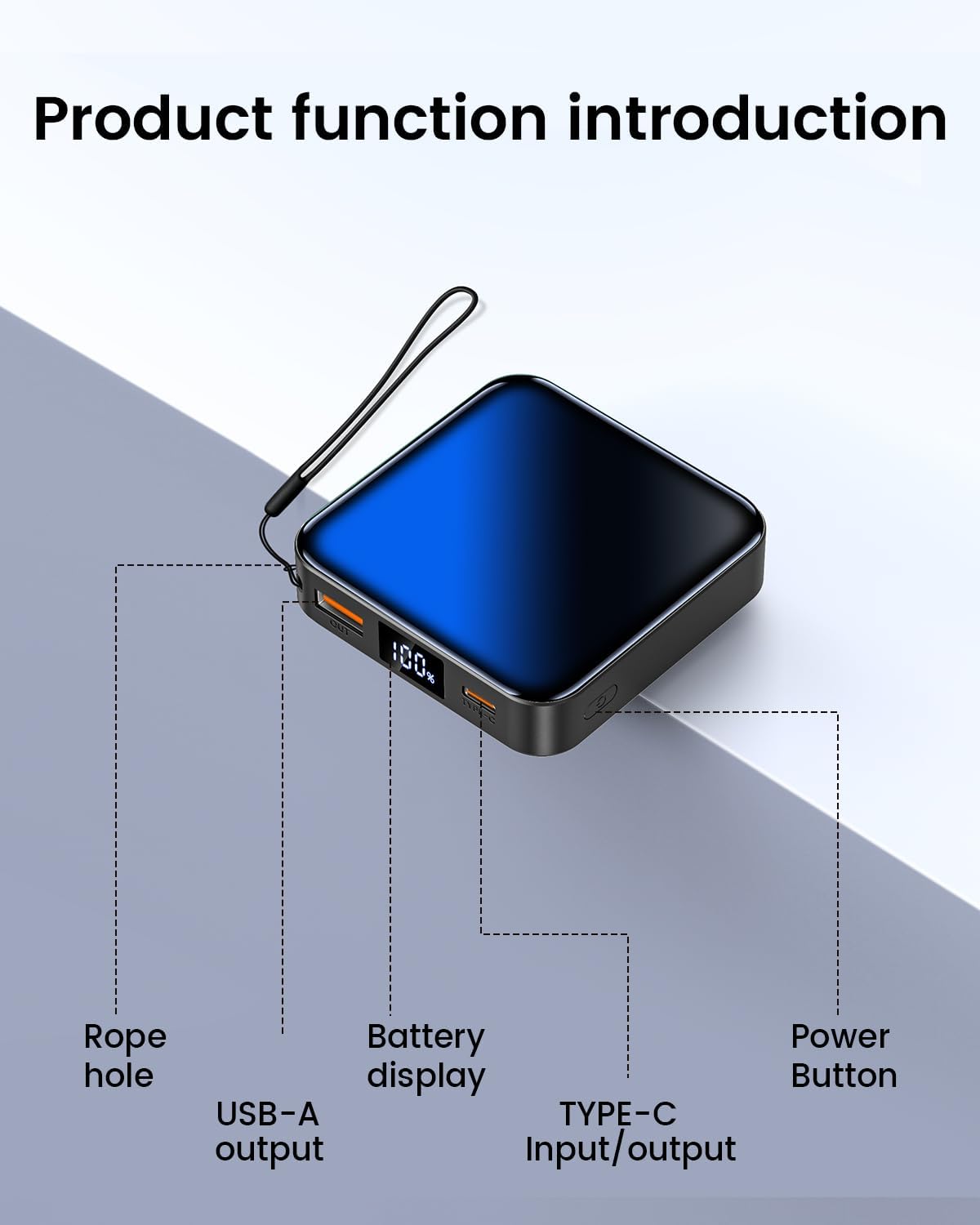 10000mAh Small Power Bank, Mini Phone Portable Charger, USB C Input/Output with Smart LED Display, 30W Fast Charging Technology Battery Bank for iPhone, iPad,Samsung, Android Phones, Tablet - Image 6