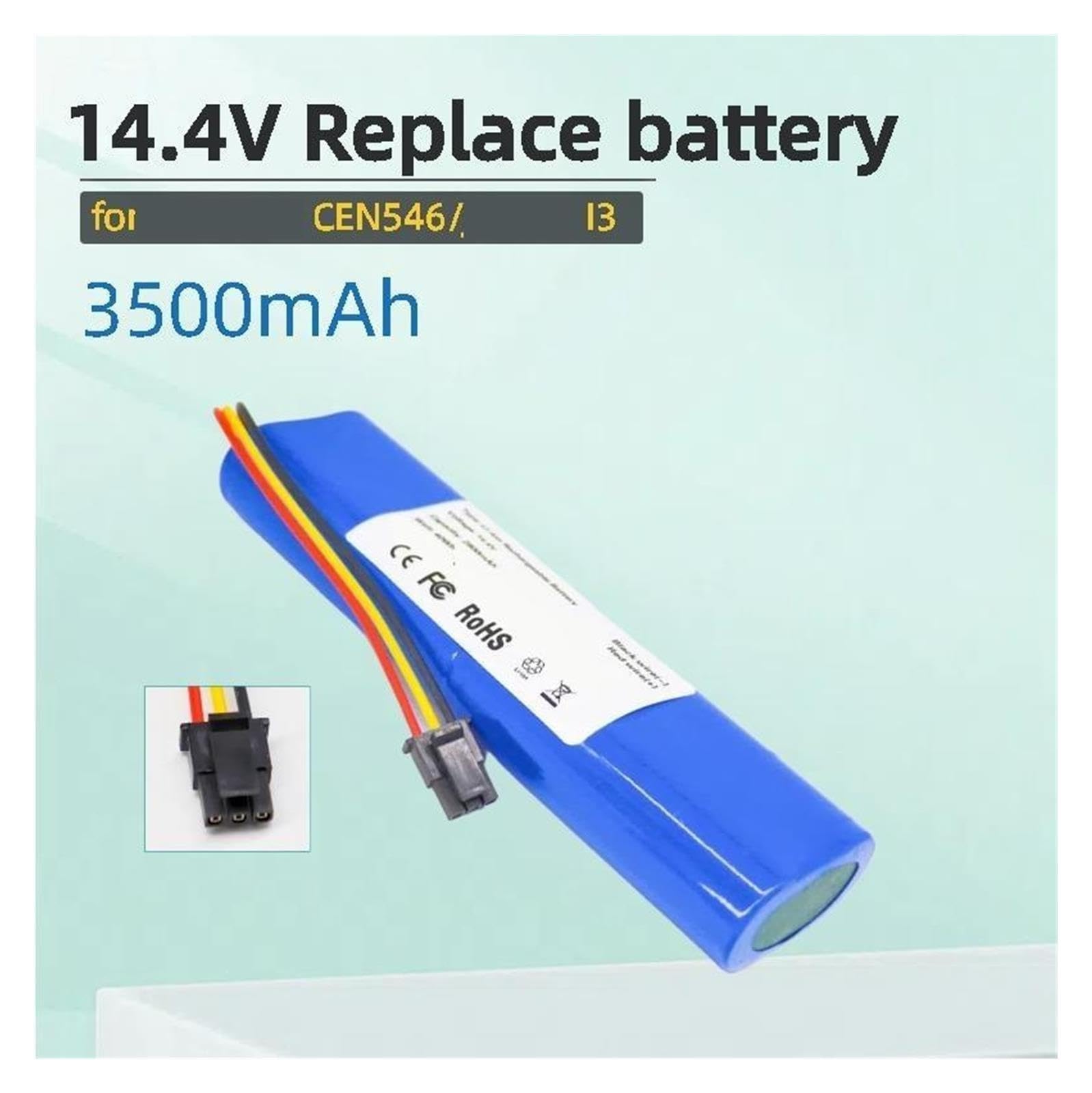 Paquete De Baterías De Iones De Litio De 14,8 V Y 3500 MAh, 4S1P, Compatible Con Vehículos De Limpieza CEN546, Jisiwei I3, Robot Aspirador Carlos Alemany(5200mah)