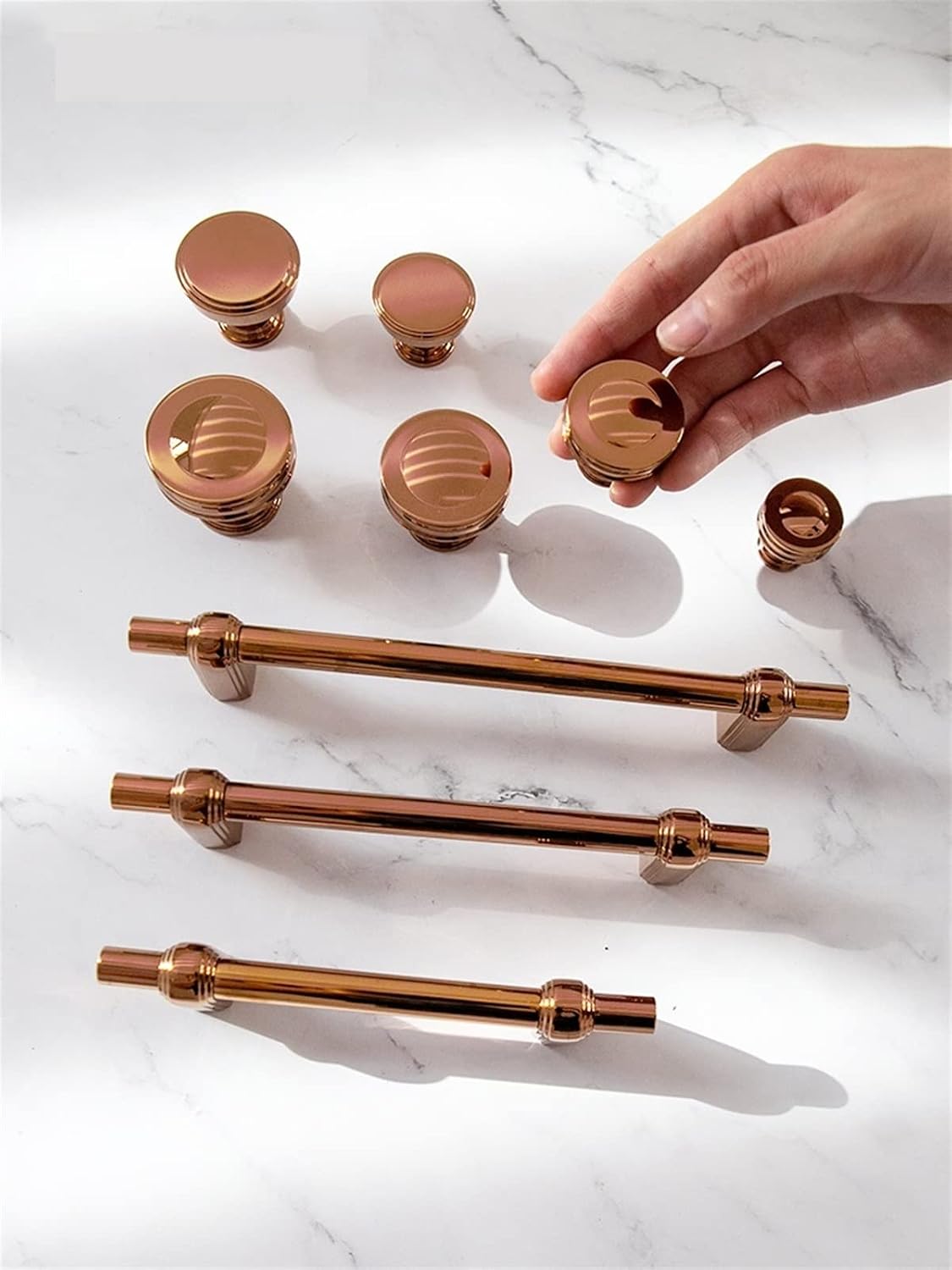 Solid Furniture Handles Door Knobs and Handles for Cabinet Kitchen Cupboard Drawer Pulls Home 1Pcs