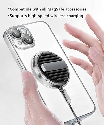 Miniatura 4 de Funda magnética para iPhone 13 compatible con MagSafe protector de lente de cámara integrado, suave, delgada, a prueba de golpes, transparente para