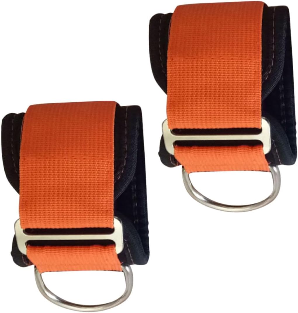 Vaguelly 1 Pair Ankle Gym Straps with Fixed Support for Training, Breathable Fabric and Metal Protective Leg, Workout Ankle Wraps to Increase Exercise Efficiency