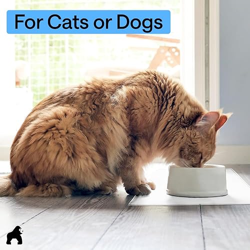 Miniatura 113 de GORILLA GRIP - Tapete de silicona 100% impermeable con bordes elevados sin BPA para mascotas, tapetes para alimentos de perros y gatos que contienen