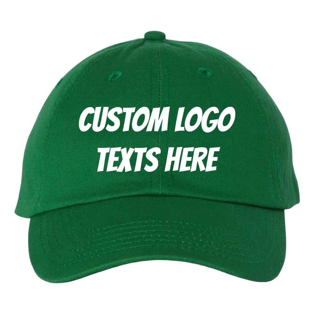 INK STITCH Unisex Vc300a Custom Stitching Logo Texts Monogrammed Cotton Baseball Caps