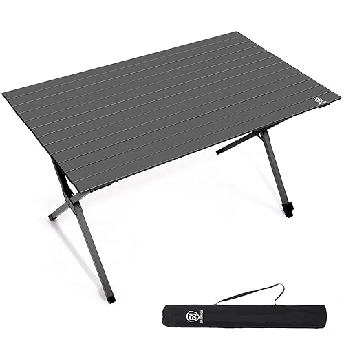 EVER ADVANCED Table de Camping Pliante 120x70cm, Plateau de Table