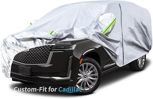 Funda para automóvil Cadillac, funda de automóvil de 7 capas impermeable para todo tipo de clima, para exteriores, cubierta completa contra la