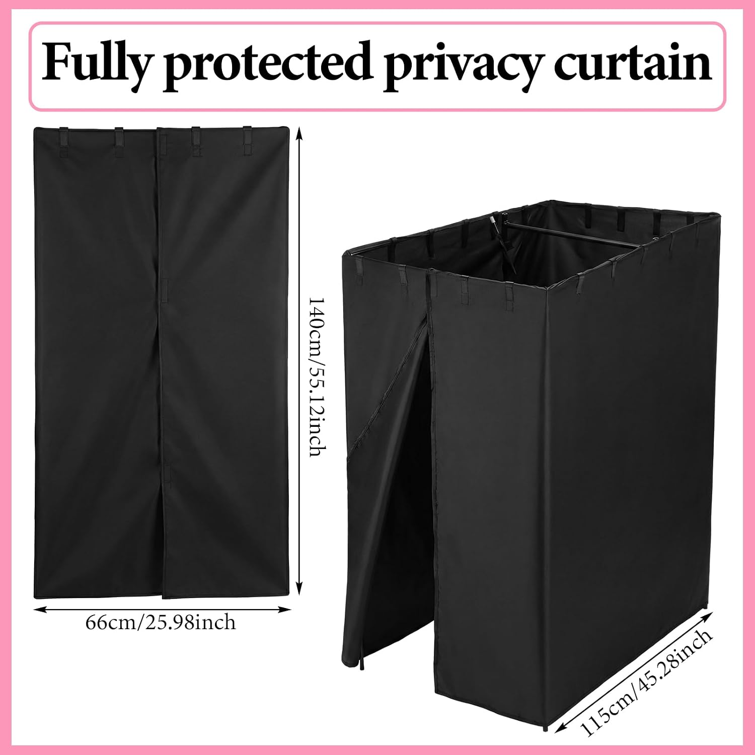 360° Privacy Curtain Changing Room System for 28" Dance Bag with Rack, Detachable Portable Backstage Privacy Dancer Changing Room Curtain for Training Competition Outdoor Camping (No Bag)