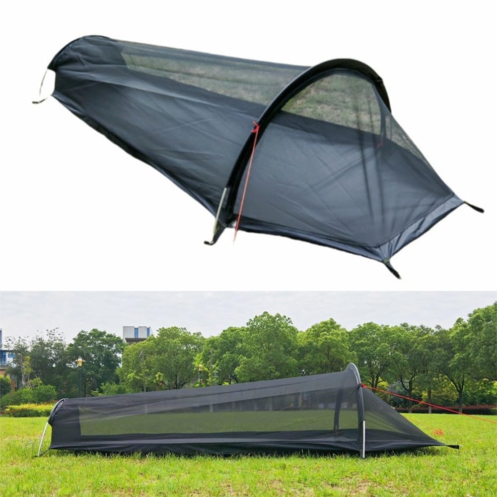 BIVY Zelt 1 Person Ultraleicht Wasserdicht Atmungsaktiv Anti-Moskito für Rucksackreisen und Ganzjahrescamping