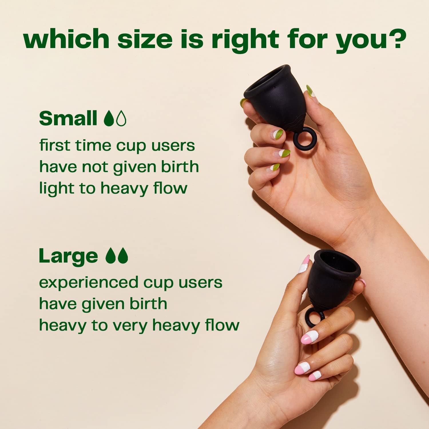 Viv Menstrual Period Cup with Ring for Easy Removal and Dark Color, Great for Beginners, Sustainable and Reusable Period Care (Large) : Health & Household