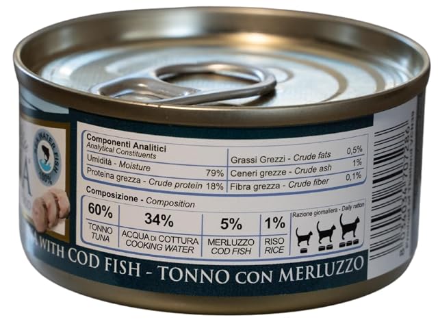 Foto 3 de 3 de NATURINA - Elite húmedo para gatos atún con bacalao, cocido al vapor y conservado en agua de cocción…