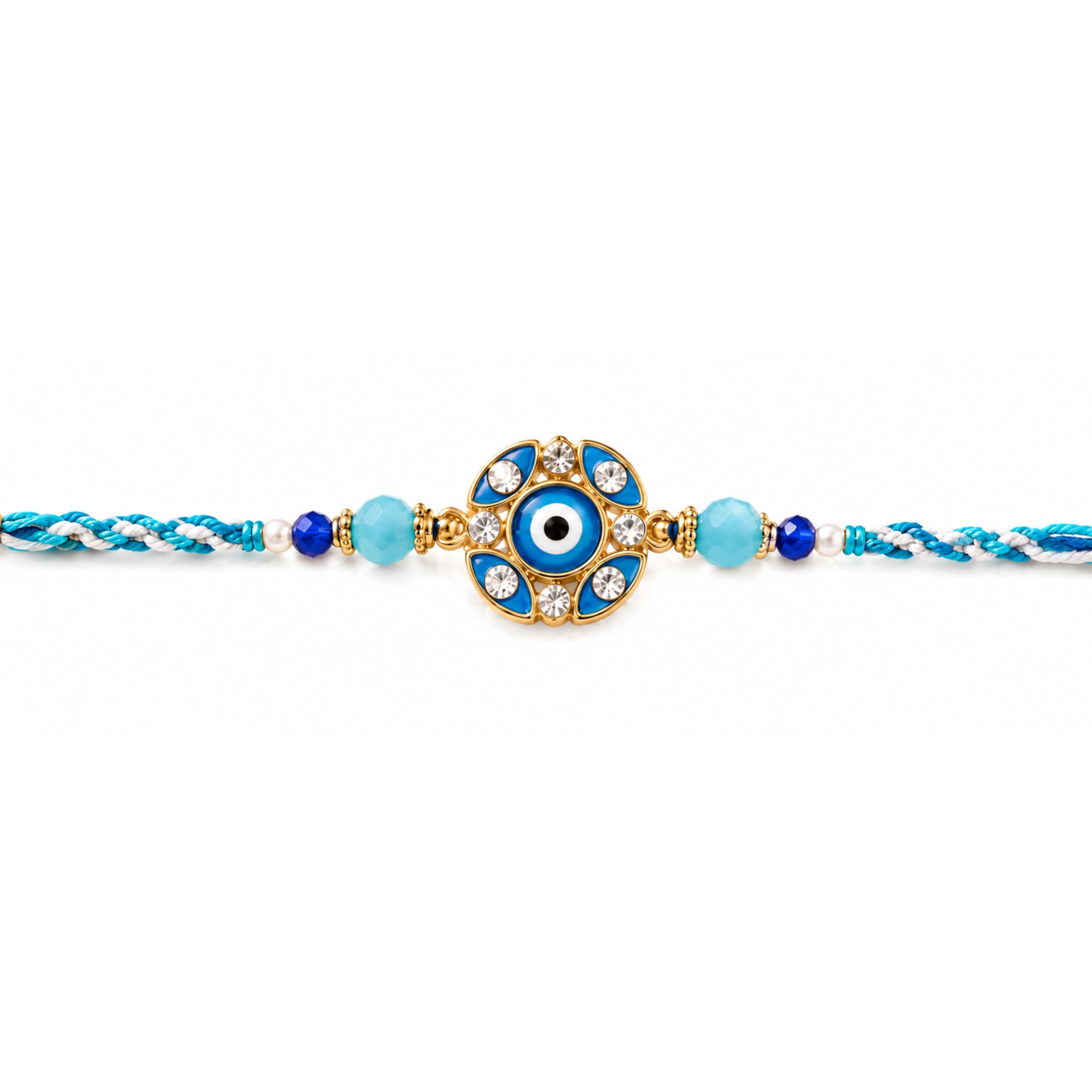 Shreeji Creations Premium Evil Eye Pendant Rakhi