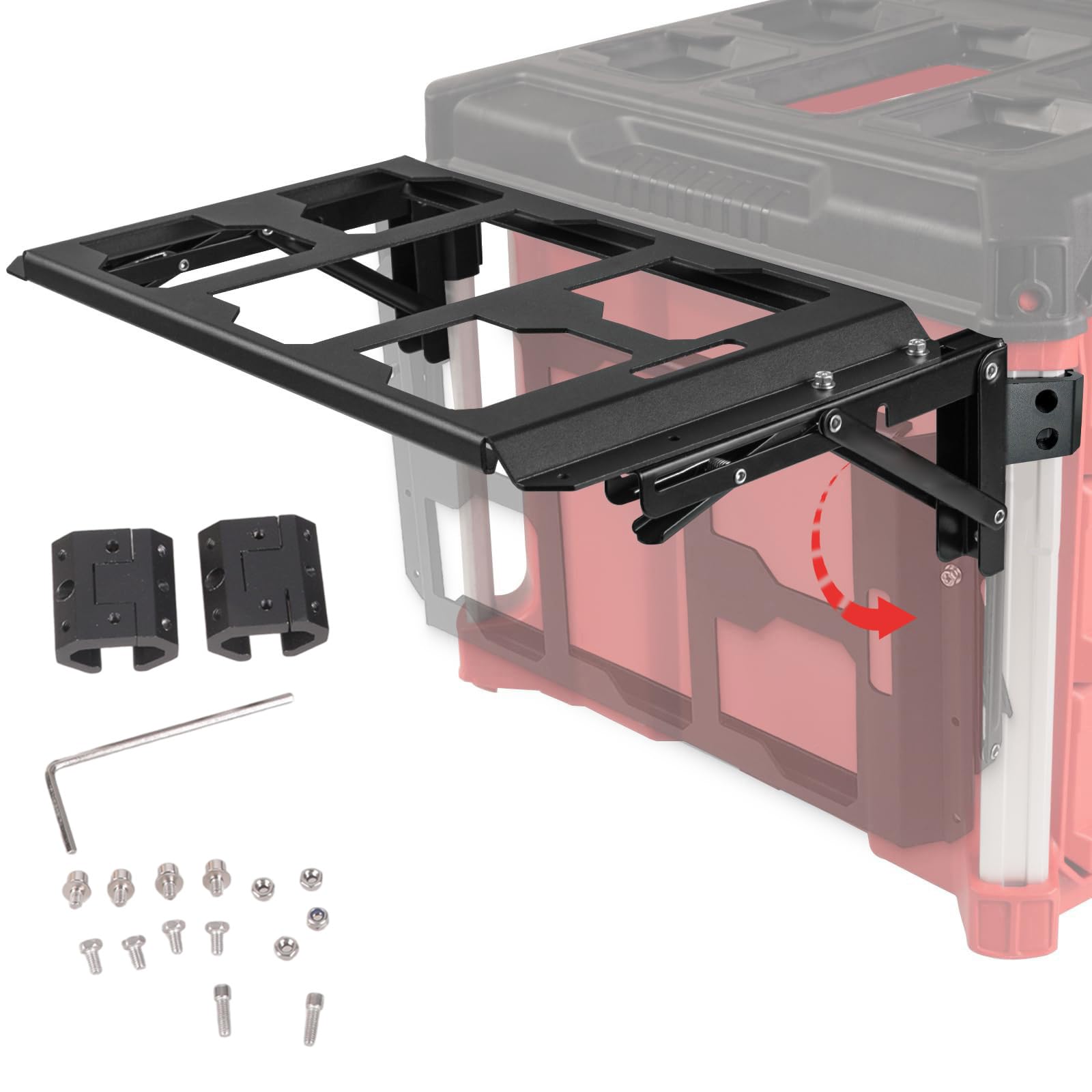 Buxuaaaa Industrial Grade Folding Shelf For Adjustable Tool Organization Built From Reinforced Steel Rustproof Tool Holder