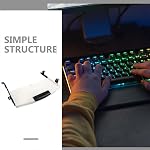 Ifundom Set de plateau de clavier coulissant de bureau avec des performances silencieuses et des angles ergonomiques, noir