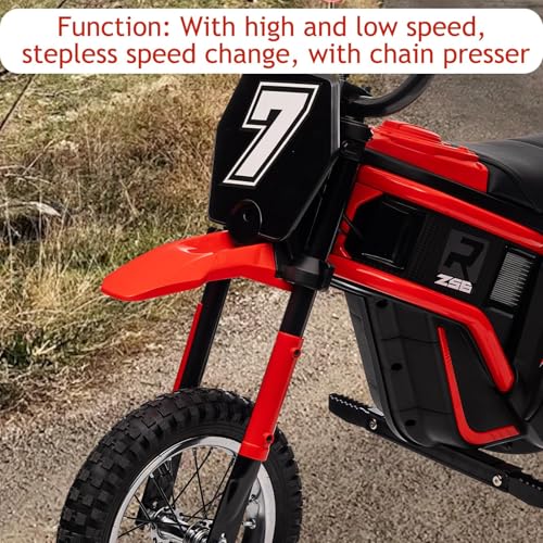 Kids Electric Dirt Bike, 24-Volt 350-Watt Electric Motorcycle, Up to 14.29 MPH, for Kids 8-14, 3-Speed Modes, Maximum Load 135 Lbs.
