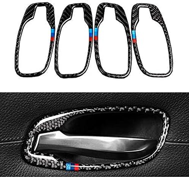 GZXinWei Carbon Fiber Car Interior Door Handle Cover Trim Door Bowl Stickers Decoration