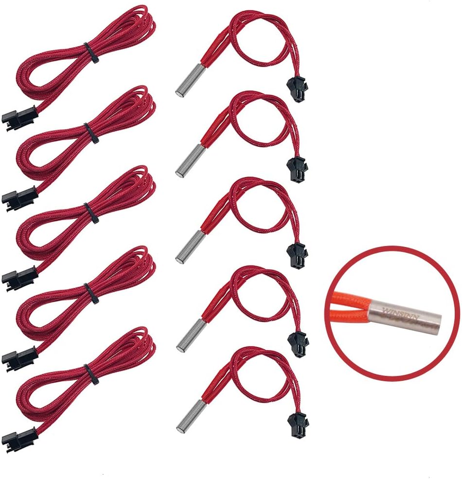 WINSINN Removable 24V 40W Heater Cartridge 620 Ceramic Hotend Works with Creality Ender 3 5 CR10 CR-10 CR10 Anet A8 3D Printer (Pack of 5Pcs)