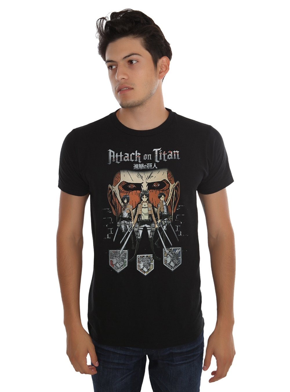 Attack On Titan Characters Slim-Fit T-Shirt