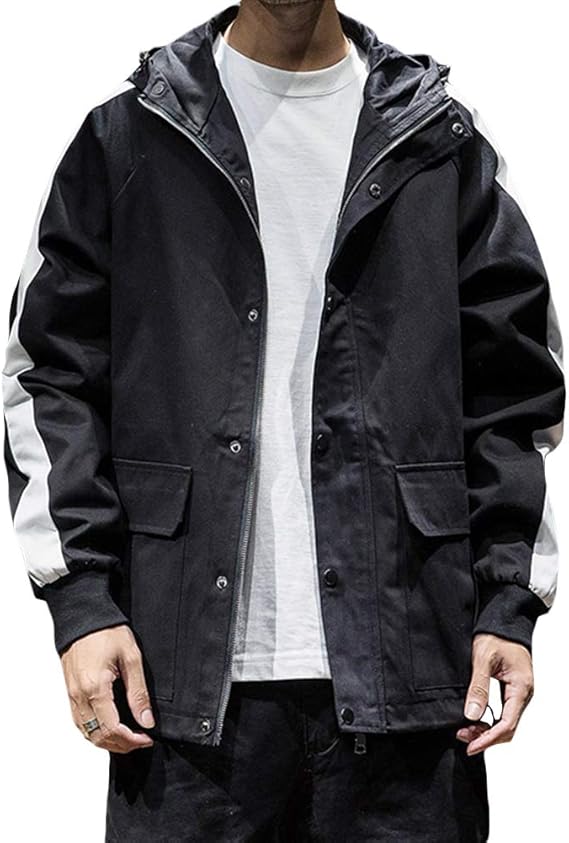 Amazon Co Jp Yffushi メンズ ウインドブレーカー ジャケット フード付き ブルゾン おしゃれ ファッション