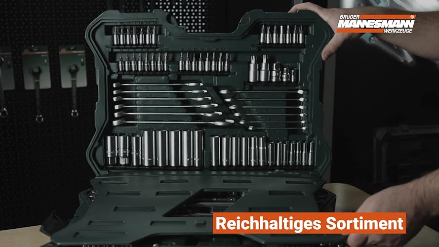 Bild 6 - Brüder Mannesmann Werkzeug Mannesmann M98430 Steckschlüsselsatz 0,6 cm (0,25 Zoll) + 0,95 cm (3/8 Zoll) + 1,27 cm / (1/2 Zoll) Antrieb, 215-tlg, Einzelpackung