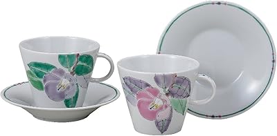 マルヨネ 九谷焼 ペアコーヒー・椿文 K5-986