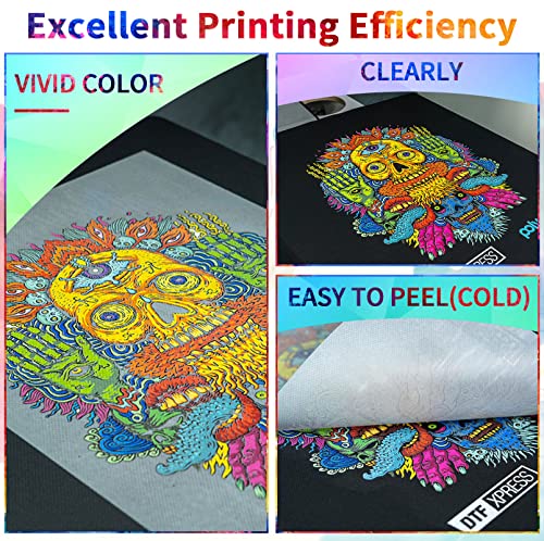 Qareven 50 Sheets A4 Premium Dtf Transfer Film - 500G/17.6 Oz White Digital Dtf Powder For Direct-To-Film Printing On T-Shirts #TOP5