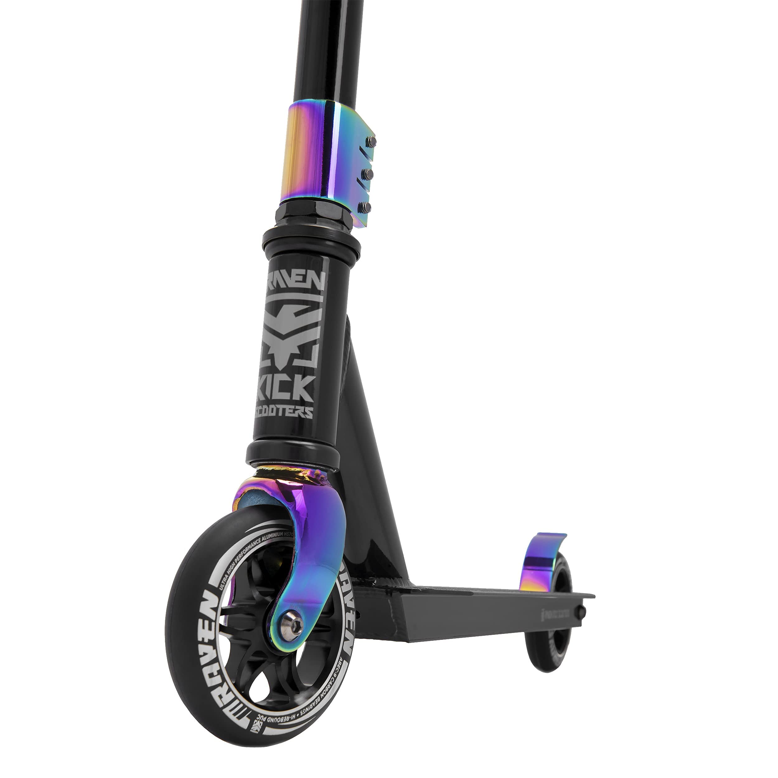 Raven - Trottinette Freestyle Evolution Master 110mm RAVEN Master Adulte Enfant Neo Chrome Mixte Stunt Scooter Robuste Kickscooter Adulte Enfant Mixte Freestyle Neo Chrome