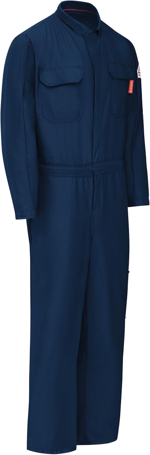 Bulwark FR Men's IQ Series Midweight Mobility Coverall, Navy, 4X-Large Tall