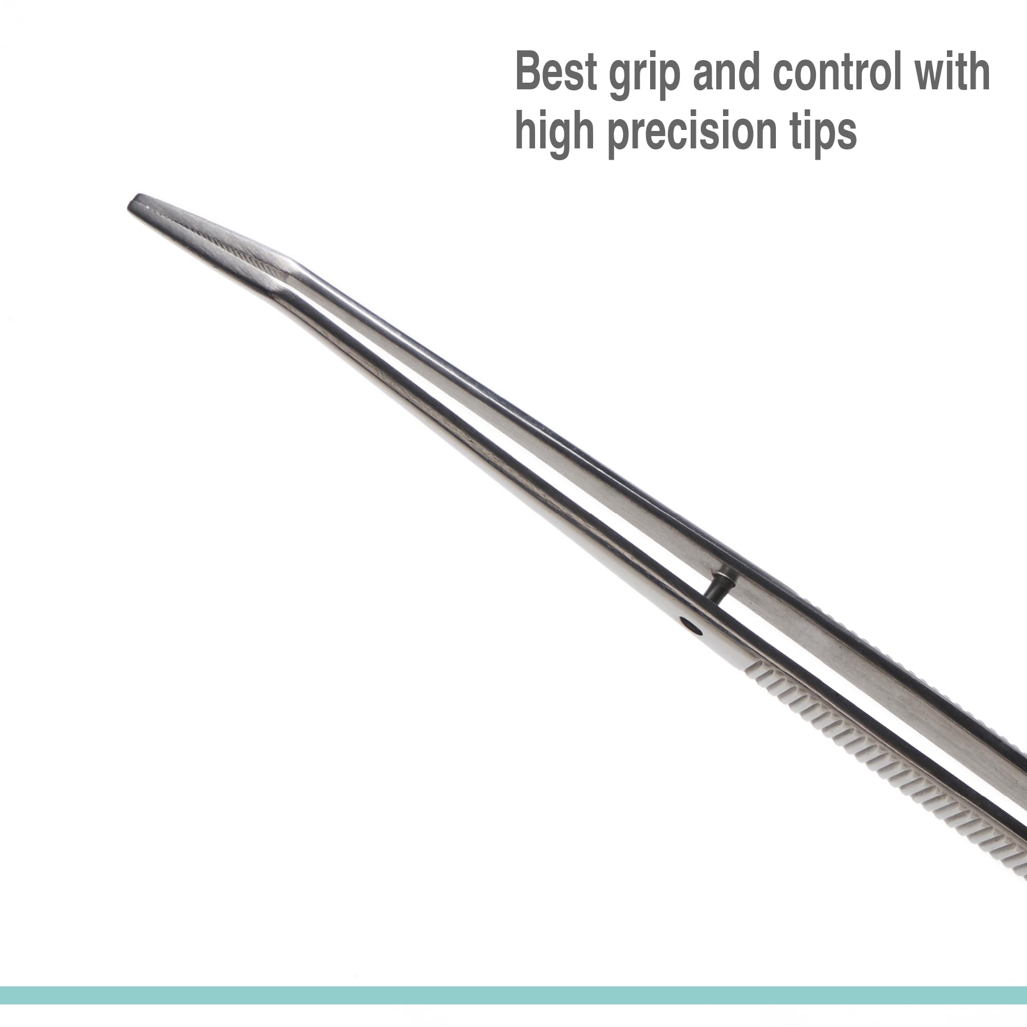 Beaditive Juego de pinzas para máquina de coser de 6 pulgadas (10 piezas) puntas dobladas dentadas | Grado profesional, alta precisión | Acero inoxidable