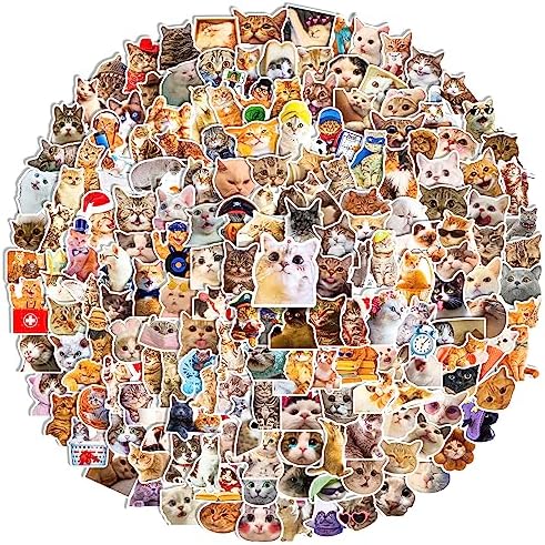 LAEYIAP 100 PCS Cat Stickers - Cute Vinyl Decals For Water Bottles, Laptops, Scrapbooks (Assorted Designs)
