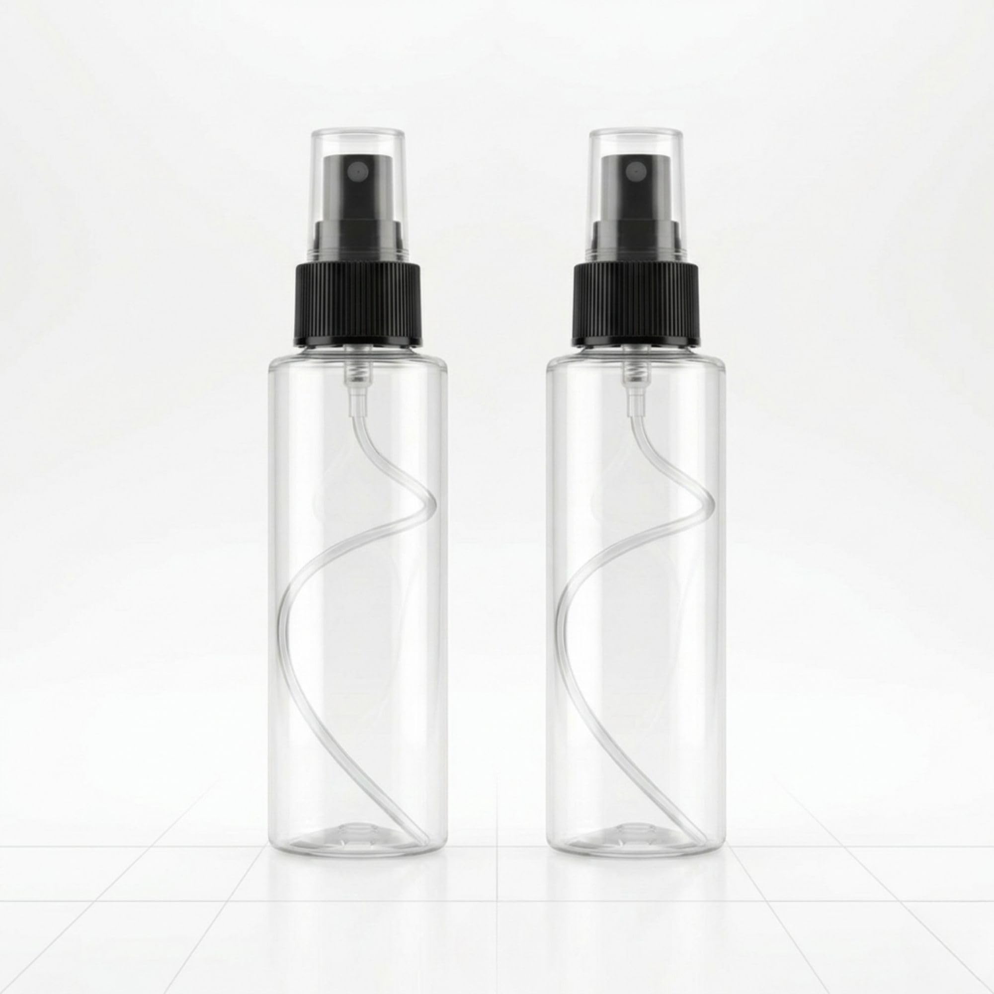 Hian 100ML Fine Mist Spray Bottle – Refillable, Leakproof & Ultra-Fine Atomizer for Travel, Beauty, Skincare, Makeup, Sanitizer & More – Portable & Transparent (BLACK, PACK OF 2)-image-39