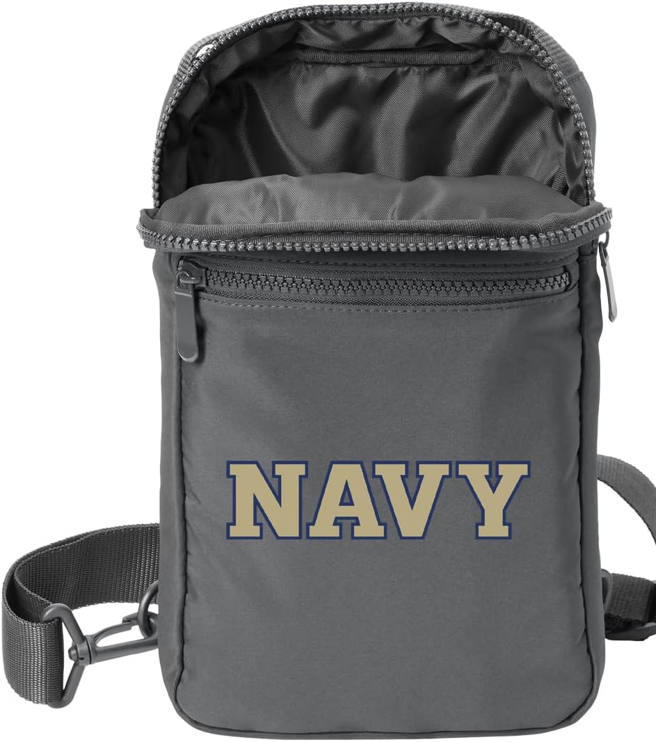 Broad Bay Naval Academy Crossbody Bag - Versatile Travel, Sports, or Gameday Waist Pack for USNA Midshipmen Fans and Alumni, Men or Women
