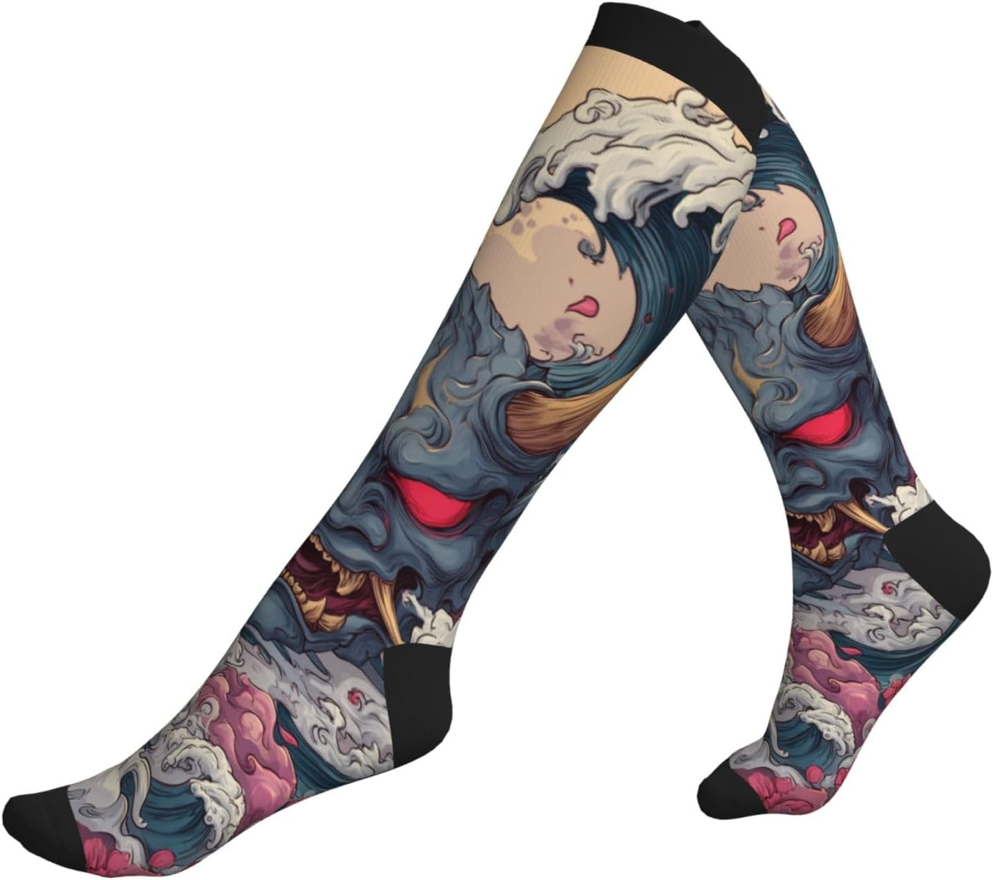 Compression Socks Knee High Circulation Support Socks For Women Men Athletic Running Work Hiking Cycling Travel - Image 3