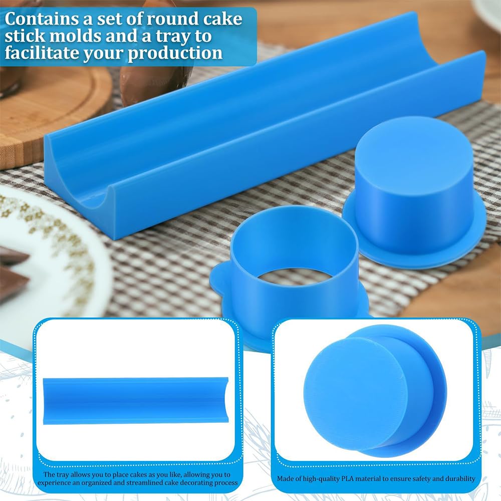 Fayelong Round Cake Pop Mold Set Circle Cake Pop Cutter and Pusher ABS Cake Pop Maker for Home Desserts Making, Birthday Parties, Wedding Desserts