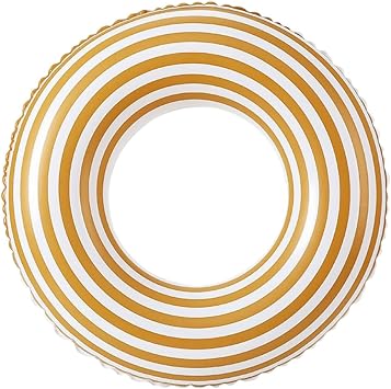 Vaguelly Large Swim Ring Jumbo Swimming Ring Classic Striped Pool Floats Rings Inflatable Tube Pool Tube for Kids Adult