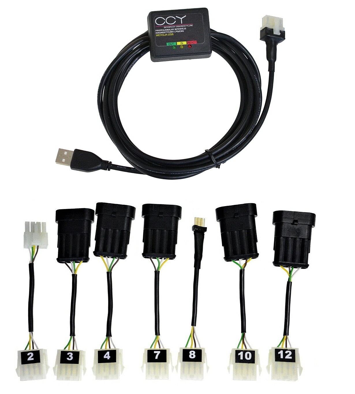 for LPG FTDI Diagnostic Interface Set with 8 CONNECTORS (7 ADAPTERS) CCY Universal