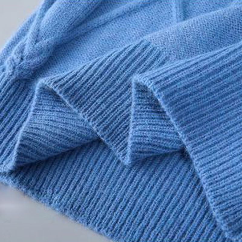 Men's Half High Neck Zipper Solid Color Men Pullover Knitted Sweater