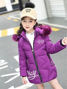 Amazon | [BLZXIAN] 女の子 冬服 ダウンジャケット 中長項 子供用の 