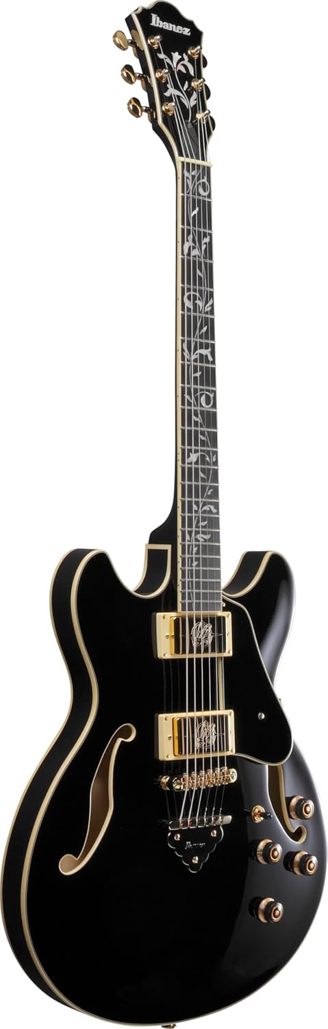 Ibanez AS93SP Artcore Expressionist 6-String Right-Handed Electric Guitar with Linden Body and Macassar Ebony Fingerboard (Black)