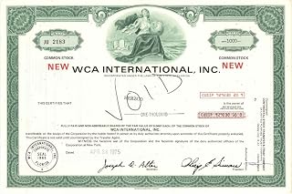 WCA International, Inc. - Stock Certificate
