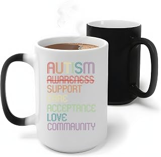 Autism Awareness Gift Support Care Acceptance Love Community Autism People Gifts 11oz 15oz Color Changing Mug