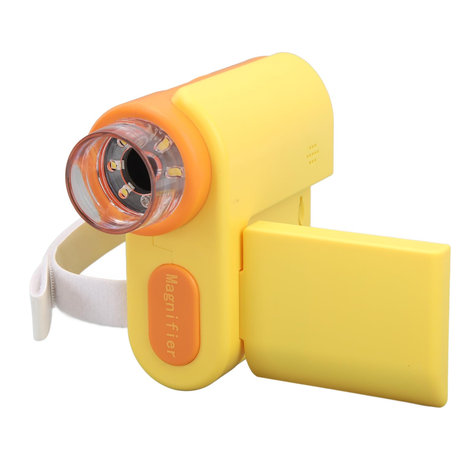 aqxreight Dziecięcy Mikroskop Aparat 2 -cin Screen 1000X Powiększenie LED 1080p Zdjęcie Wideo Ręczny Mikroskop Cyfrowy dla Uczniów Biały (YELLOW)
