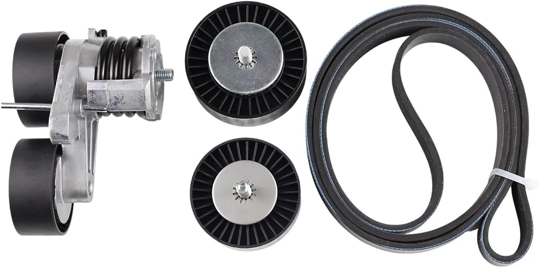 Drive Idler Pulley and Belt Tensioner Kit Compatible with BMW 1 Series M, 135i, 335i, 335i xDrive, 335is, 335xi, 535i, 535i xDrive, 535xi 2007-2010, Replaces 39114 36364