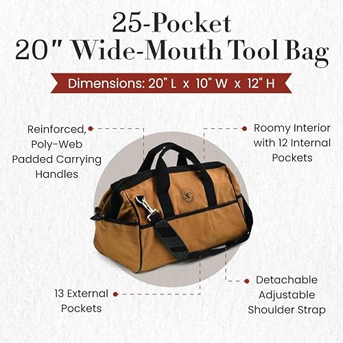 Vista 3 de Style n Craft 9-Pocket Carpenter’s Nail and Tool Pouch