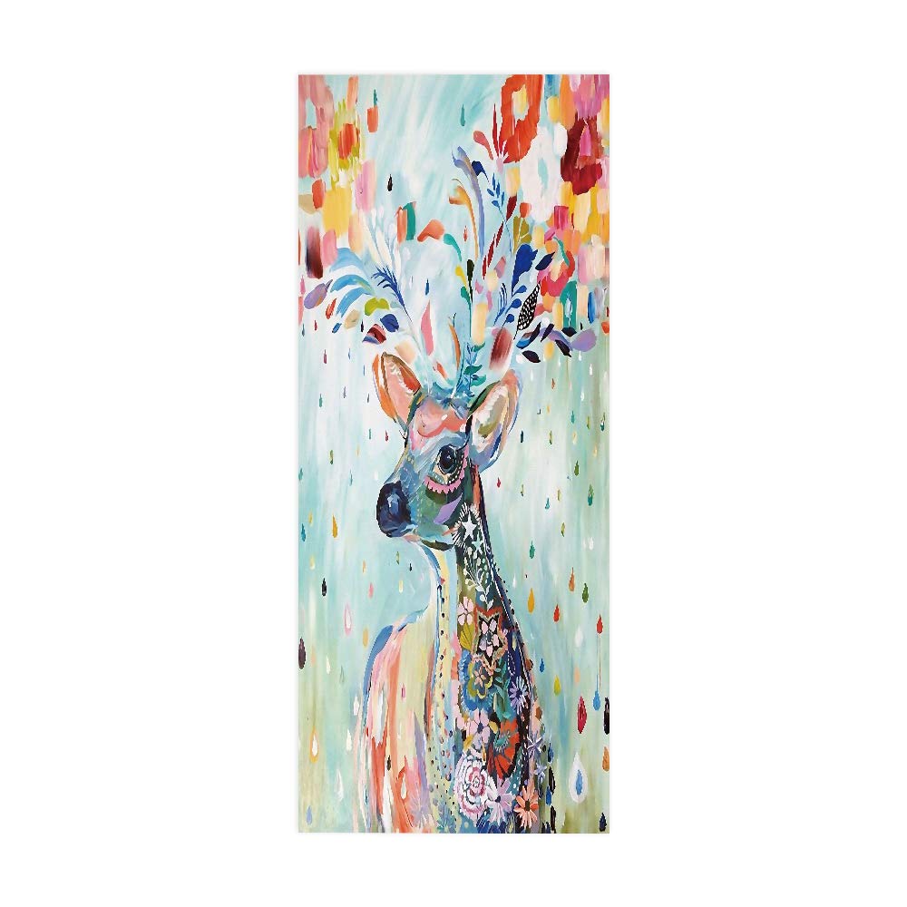 Poster porte cerf pour creer une atmosphere de foret dans la salle de bain