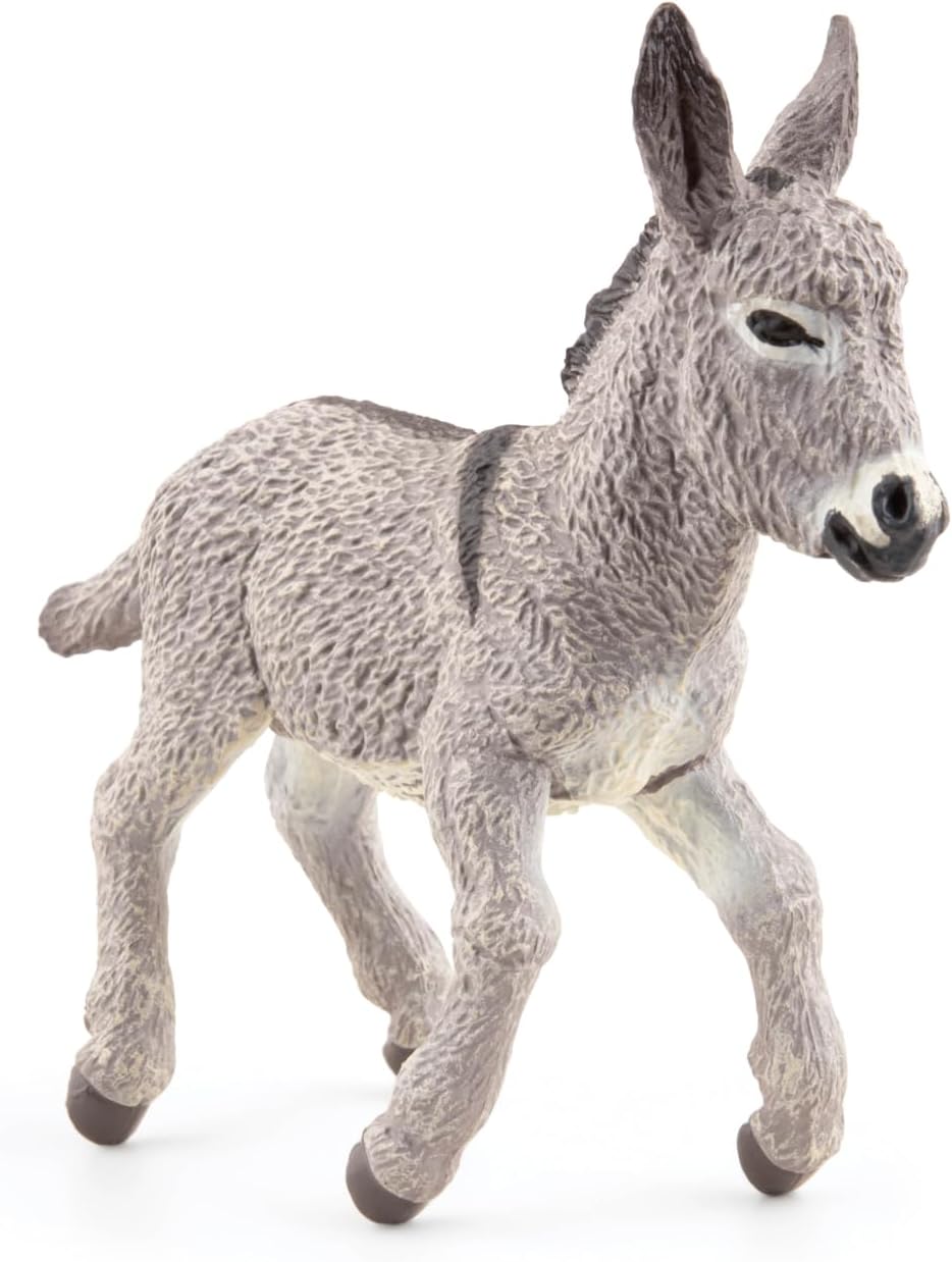 Papo - Realistic Provence Donkey Foal Figure - Ages 3+ - Farm Life Collection - Educational Play Young Farm Animals - Gift Idea Toy for Girls and Boys