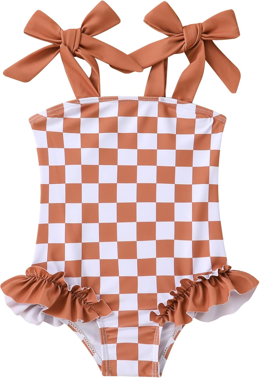 Happy Town Toddler Baby Girl Swimsuit Color Block One Piece Bathing Suits Summer Beach Swimwear