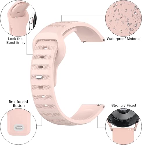Miniatura 3 de BlackPro Paquete de 3 correas de reloj resistentes de 0.78 pulgadas y 0.86 pulgadas, correa de reloj de liberación rápida con hebilla cuadrada de