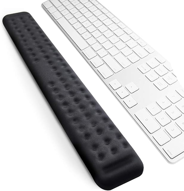 VAYDEER 104 Full Keyboard Wrist Rest Gaming Tenkeyless Memory Foam Hand Palm Rest Support for Office, Computer, Laptop, Mac Typing and Wrist Pain Relief and Repair (17.3 inch, Black